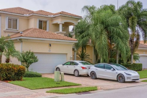 Supernova Accordion Shutters (Hurricane Shutter) on a home in Boynton Beach, Florida