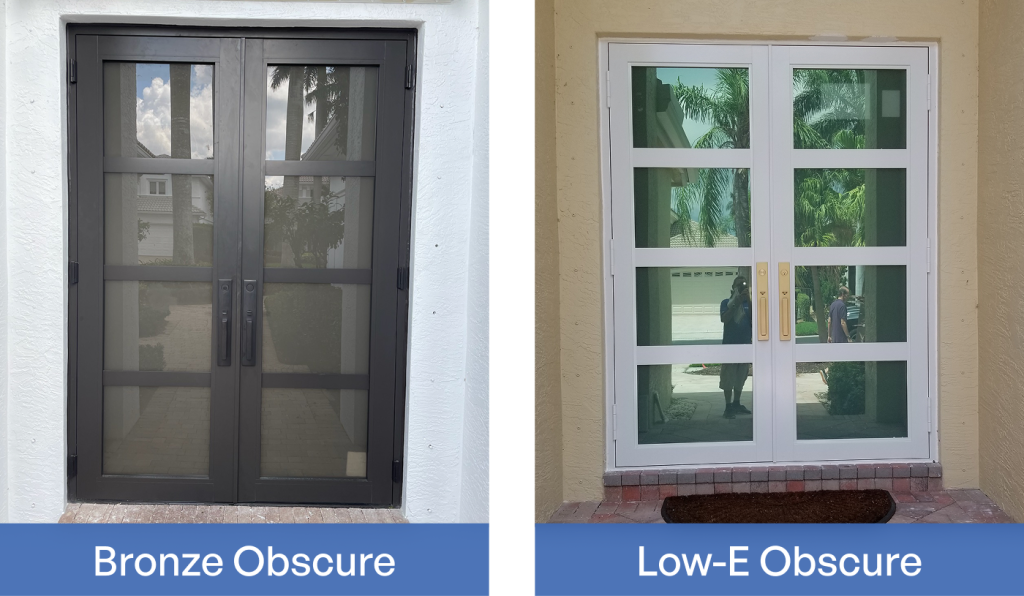 Impact Door Window Tints: Bronze Obscure, Low-E Obscure