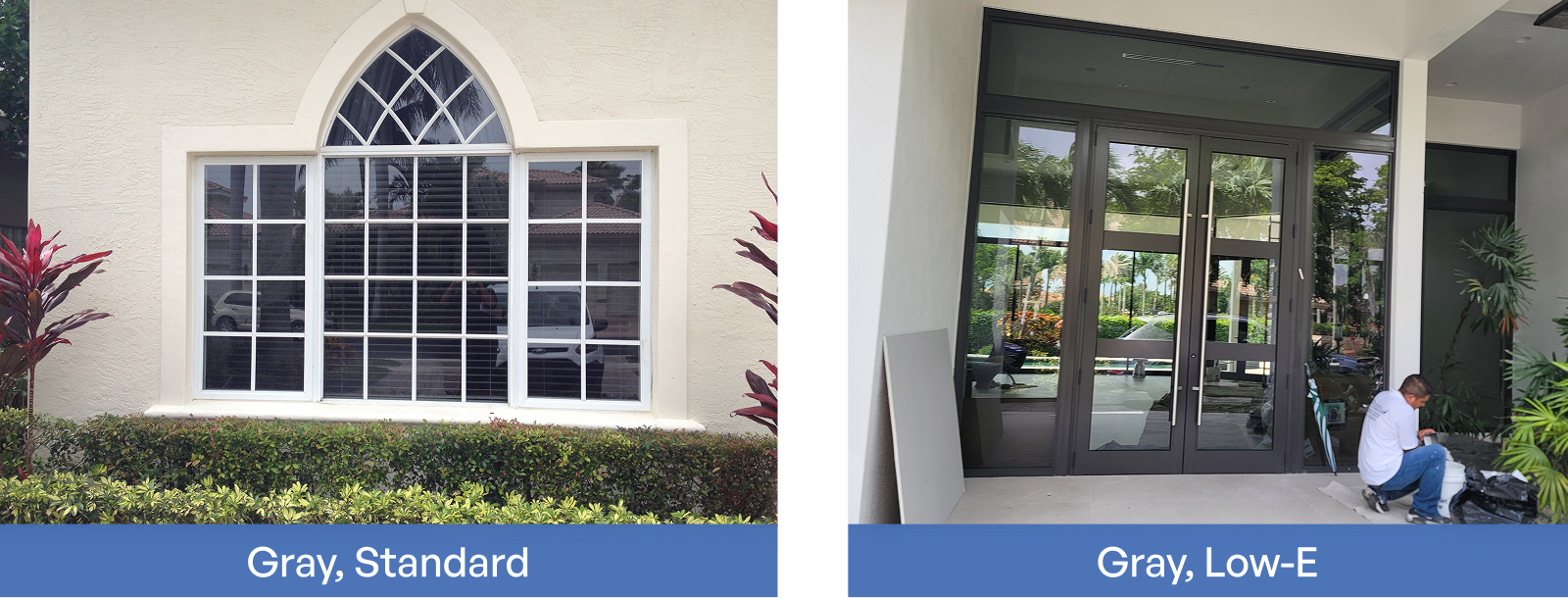 Impact Door Window Tints: Gray, Gray Low-E