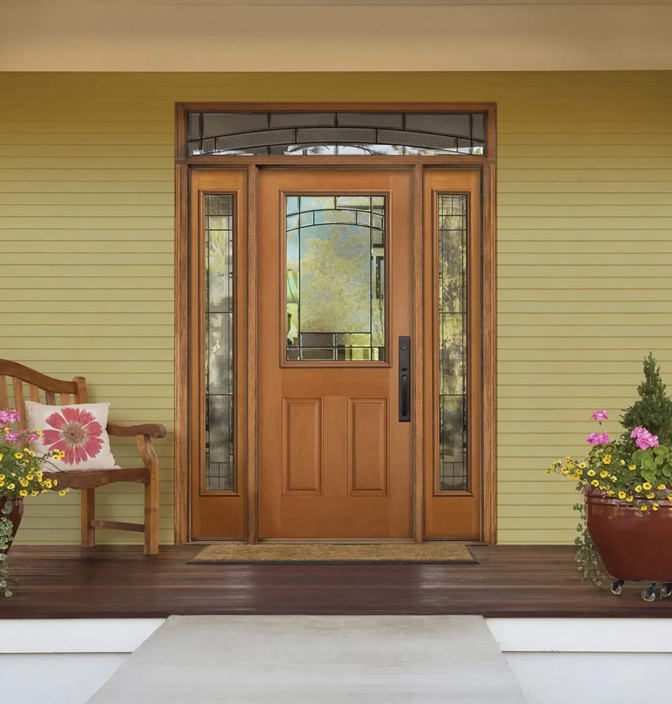 Masonite Hurricane Impact French Door, Fiberglass, Half-Lite.