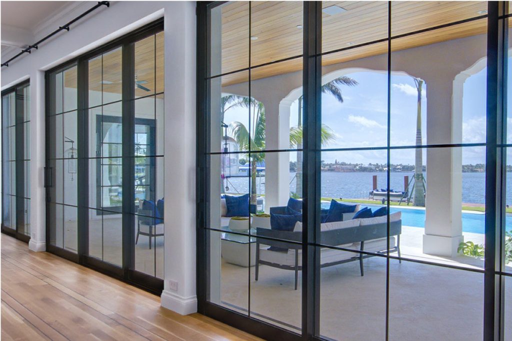 Impact Window with Grid Pattern