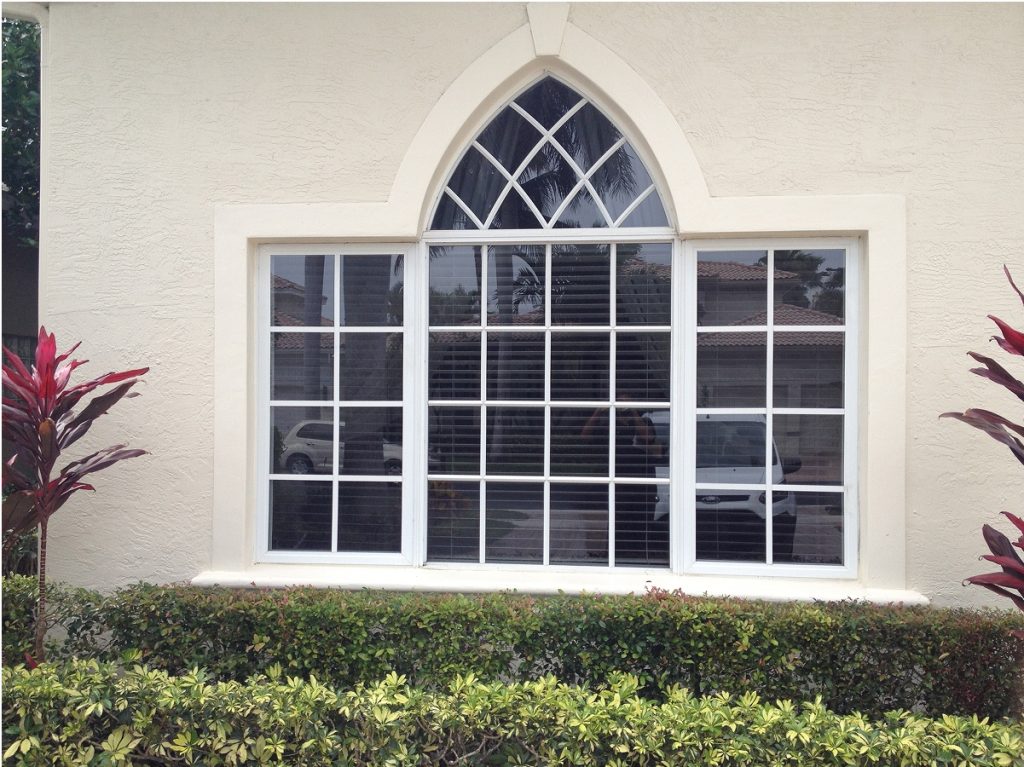 Impact Window with Grid Pattern